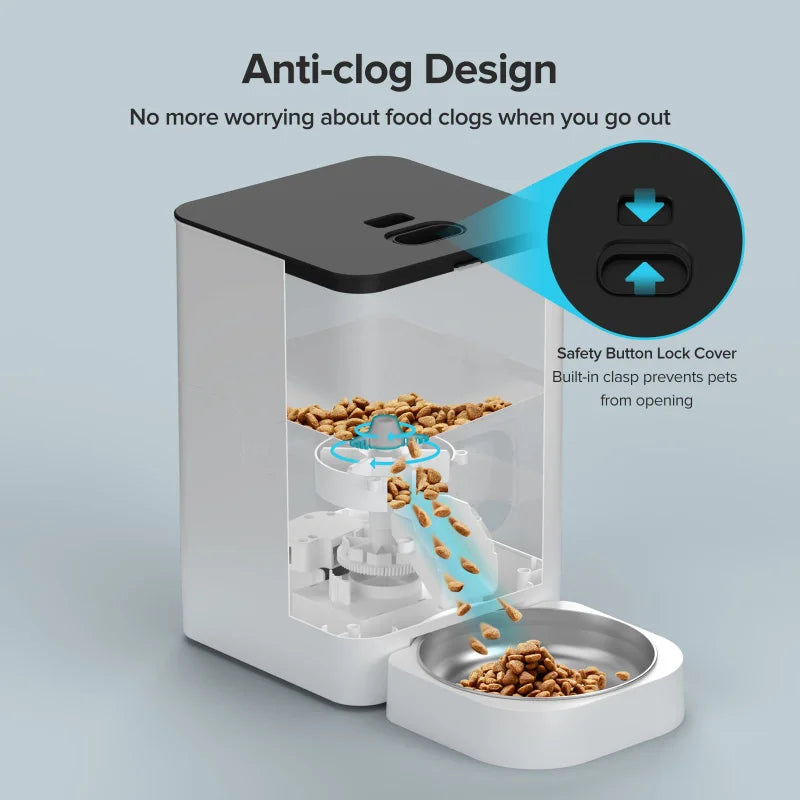 6L Automatic Pet Feeder for Cats Slow Food Dispenser