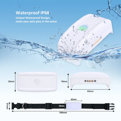 Realtime Mini GPS Pet Tracker Waterproof IP67 With 500mAh Battery